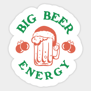 Big Nick Energy Beer Saint Nicholas Santa Claus Retro Vintage artwork Sticker